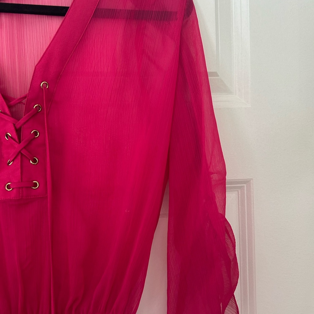 Vintage Y2K Caché Blouse XS (Fits Small) – Sheer Top - Picture 4 of 7